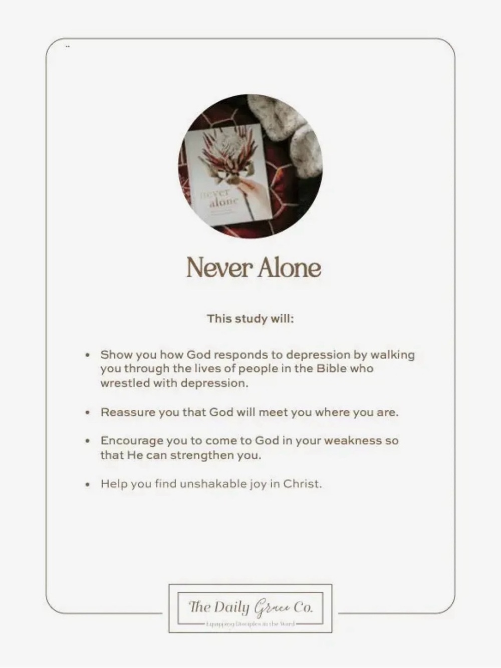 NEVER ALONE - Study Guide - Picture 3 of 3